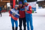 Любовь Мишарина и Сергей Ермилов - победители командного спринта на Сурдлимпийских играх