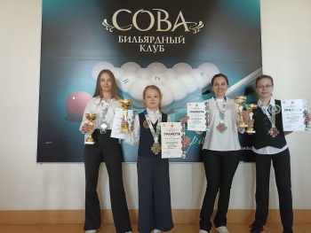 10-летняя Анастасия Потехина стала чемпионкой республики по бильярдному спорту