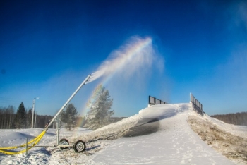 Впервые на республиканском лыжном комплексе начались работы по искусственному оснежению