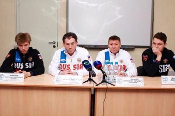 Пресс-конференция представителей юниорской сборной России