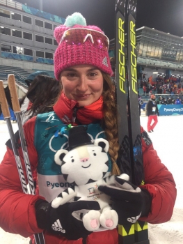 Юлия Белорукова третья в спринте на Олимпиаде 2018