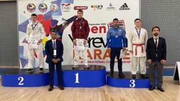 Максим Дроздов выиграл «бронзу» на международных соревнованиях по каратэ в Ереване