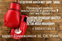 Отделение бокса МАУ СШОР «ЭЖВА»